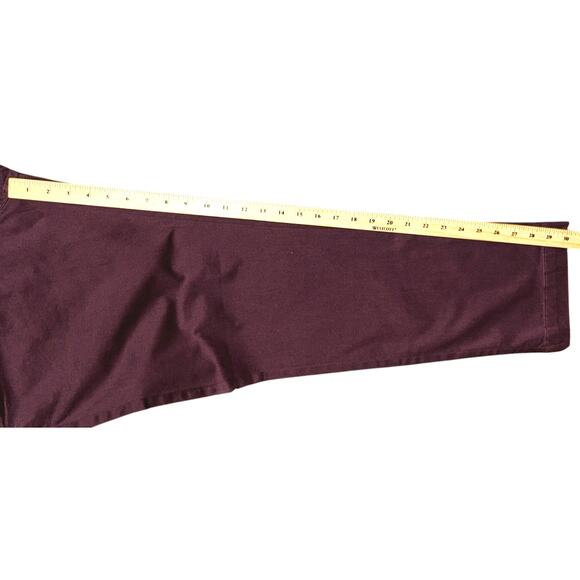 NWT Jachs NY Slim Fit Mid-Rise Tapered Leg Pants Burgundy 40X30 - Picture 3 of 7